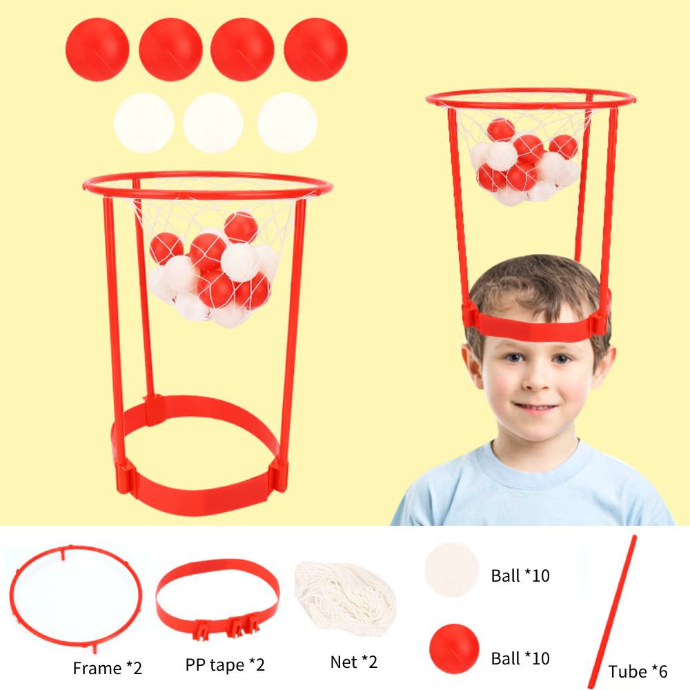 Kids Outdoor Basketball Hoop - Outdoor Headband Hoop Balls Toy Adjustable