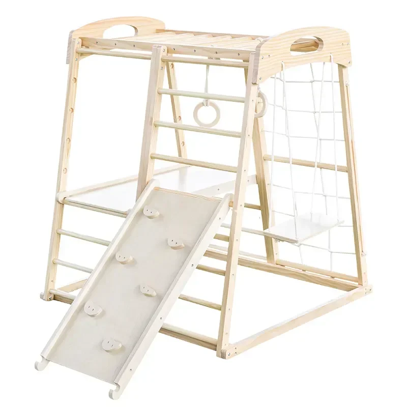 Kids Outdoor Wooden Climbing Frame - Wooden Climbing Frame Playground Outdoor Games