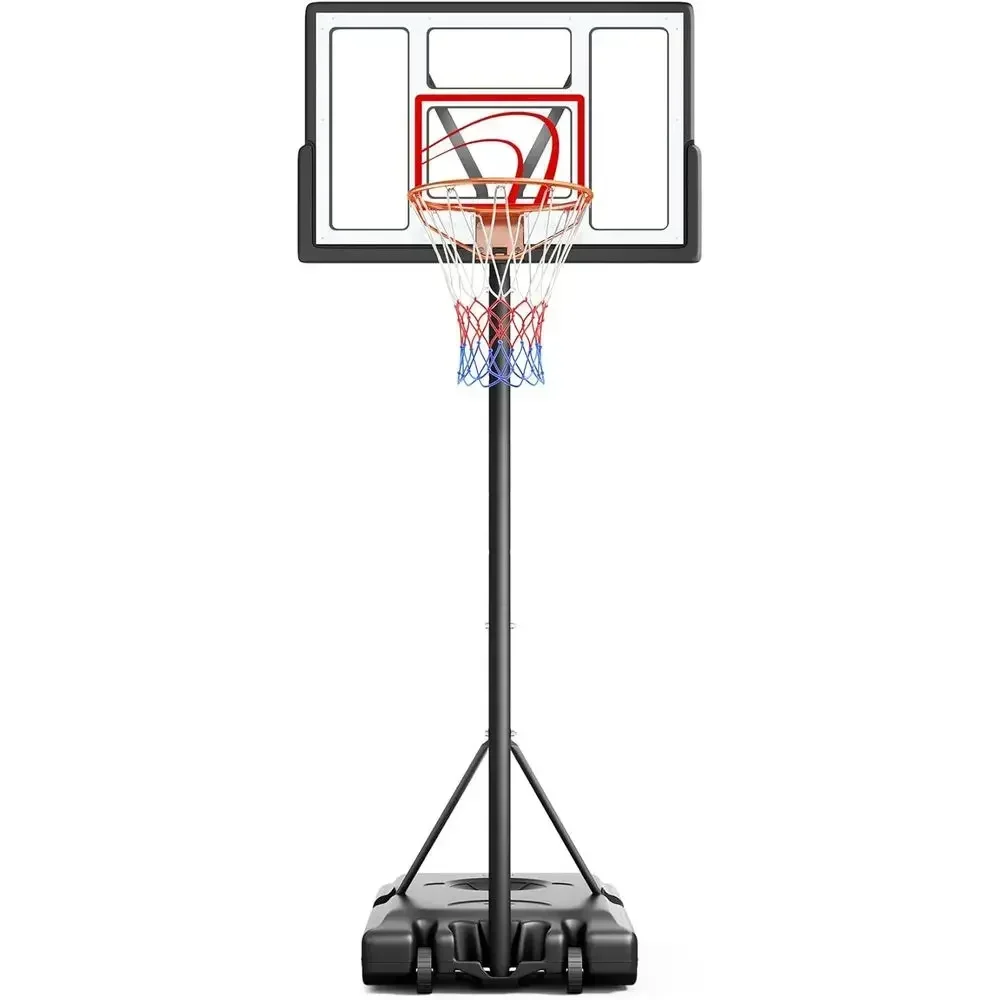 Kids Outdoor Basketball Hoop - Portable Outdoor Basketball Hoop, 44 Backboard,