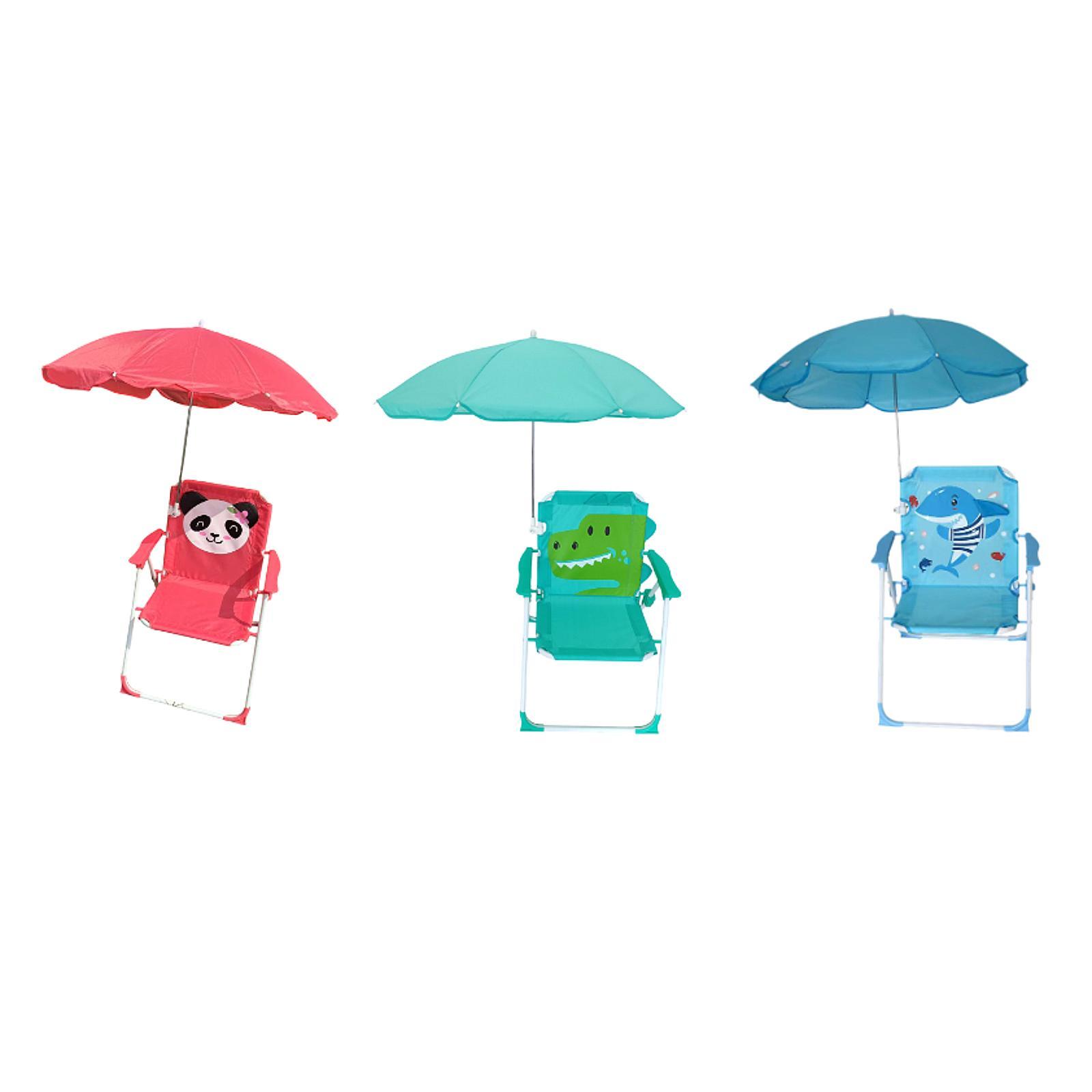 Kids Outdoor Umbrella Chair - Kids Beach Chairs with Umbrella Foldable