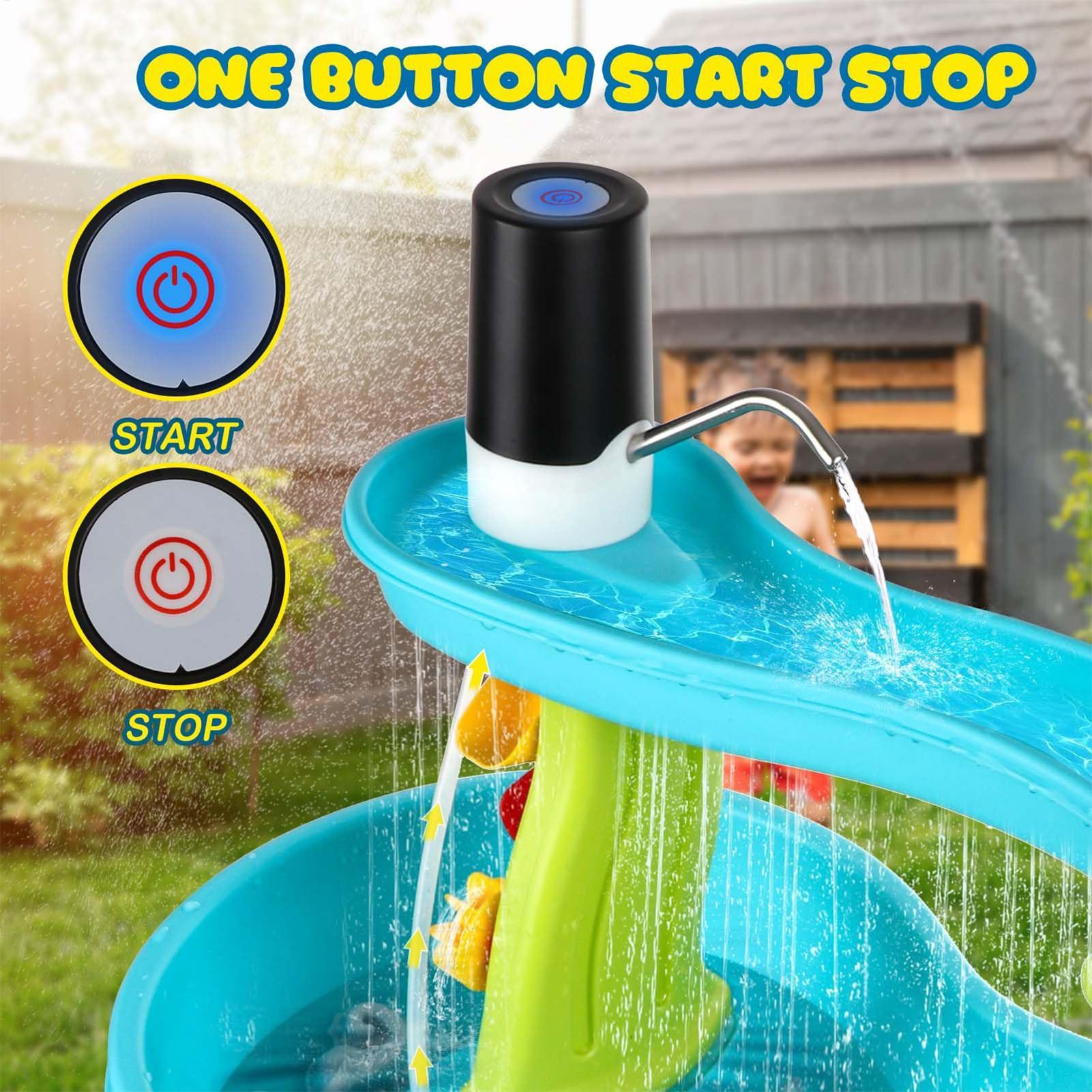 Kids Outdoor Water Table - Small Cordless Rechargeable Water Table Pump