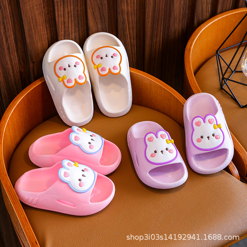 Kids Indoor Outdoor Slippers - Summer Kids Cartoon Thick-Soled Beach Shoes