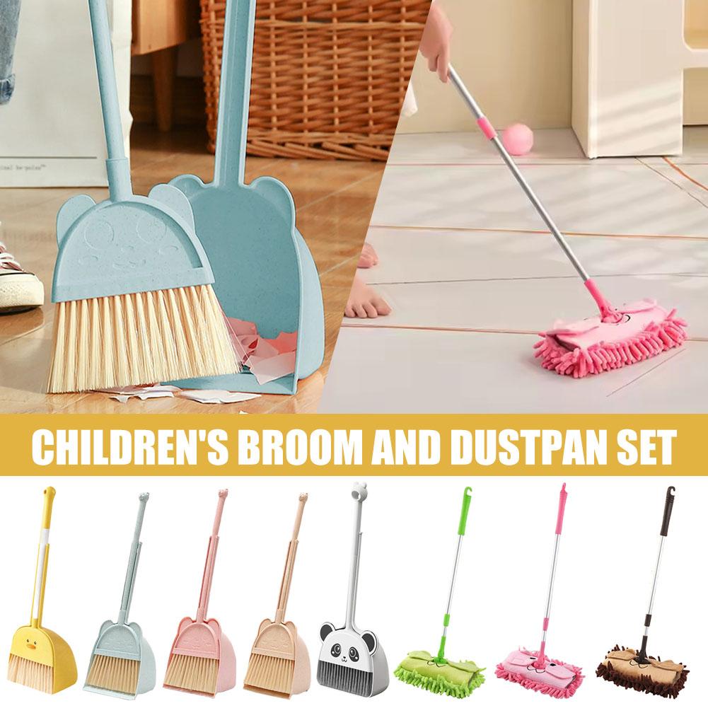 Kids Outdoor Broom - Mini Children Broom and Dustpan Set