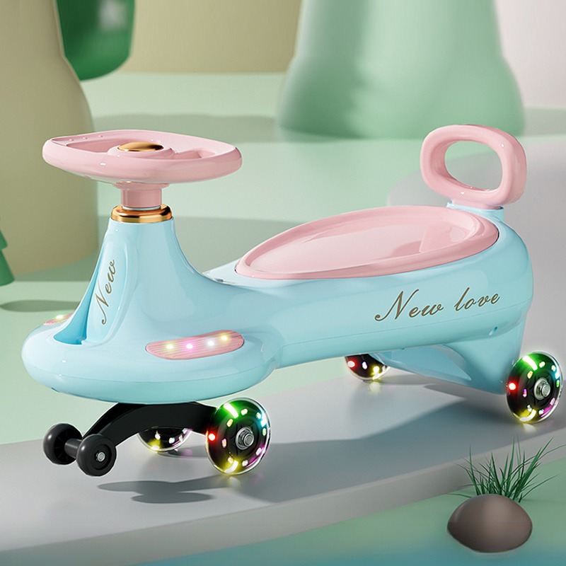 Kids Outdoor Jumping - Cute Kids Swing Wiggle Car Anti-Tip