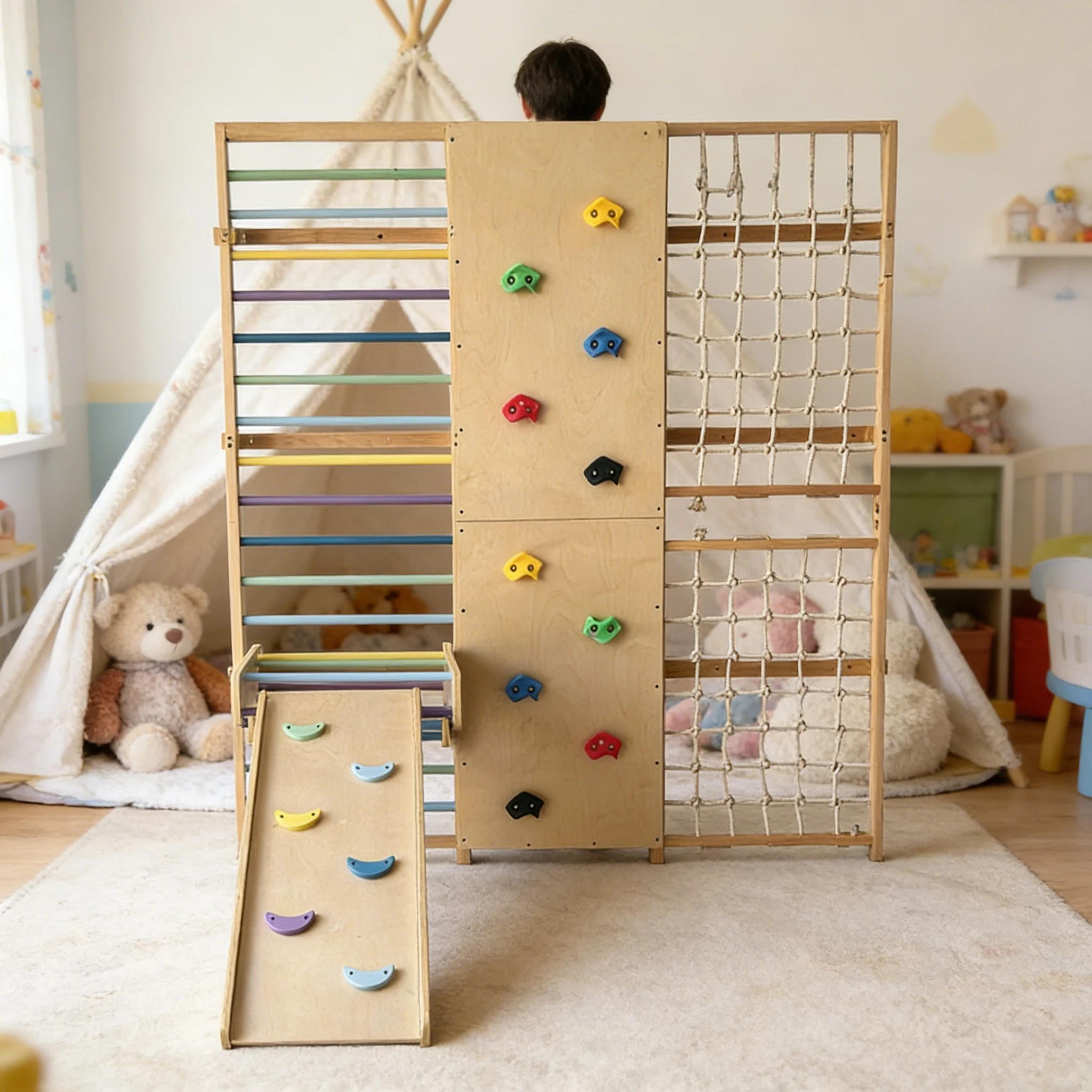 Kids Outdoor Wooden Climbing Frame - 2026 Professional Grade Climbing Frame Outdoor