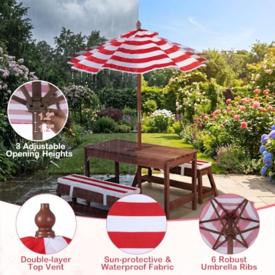Kids Outdoor Water - Outdoor kids picnic table for patio