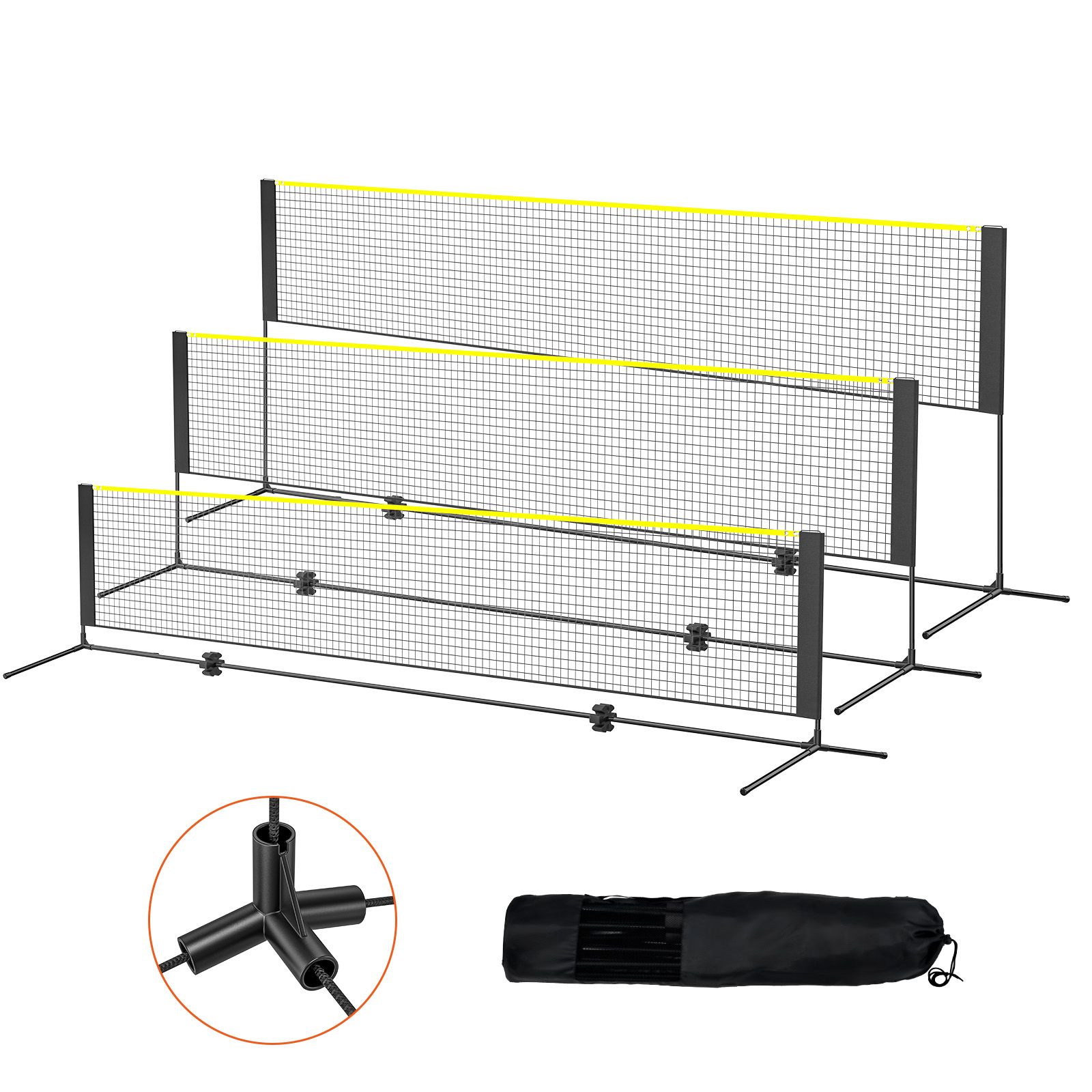 Kids Outdoor Volleyball - Badminton Net, Height Adjustable Volleyball Net,