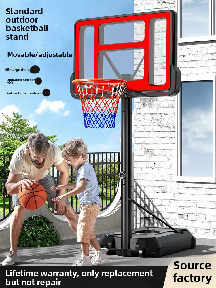 Kids Outdoor Basketball Hoop - Adjustable Height Indoor Outdoor Kids Basketball