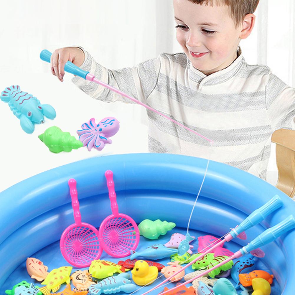 Kids Outdoor Water Table - Magnetic Fishing Set-36/38/48pcs set Inflatable Pool,