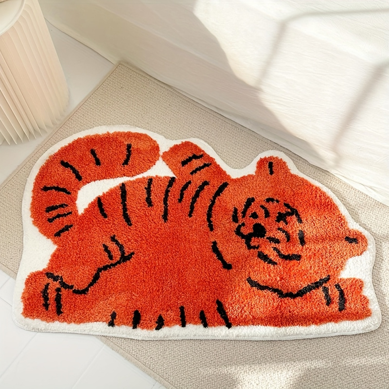Kids Outdoor Flooring - VIKAMA Kawaii Lying Cat Area Rug,