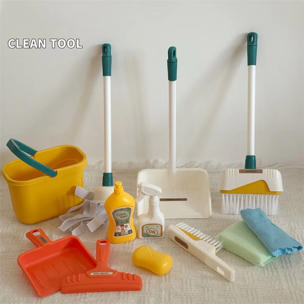 Kids Outdoor Broom - 12pcs/set Kids Cleaning Set Housework Supplies