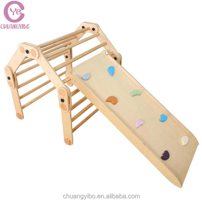 Kids Outdoor Wooden Climbing Frame - Jungle Gym Kids Outdoor Kids Climber