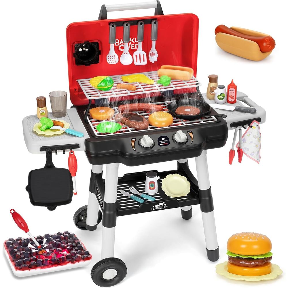 Kids Outdoor Grill - Kids Play Kitchen Toys, BBQ Grill