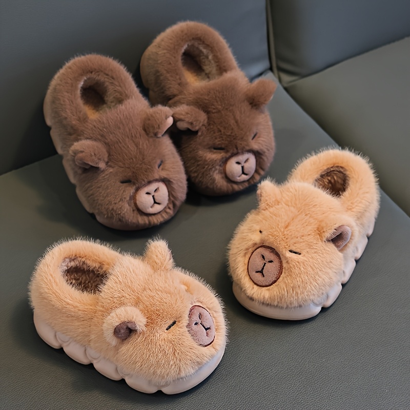 Kids Indoor Outdoor Slippers - Kids Winter Warm Cotton Slippers Cute