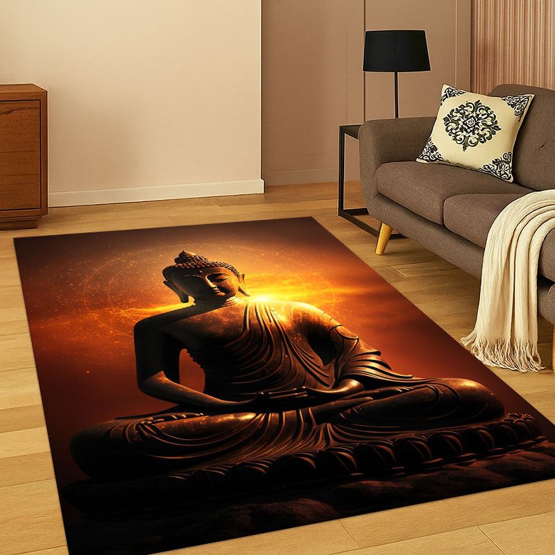 Kids Outdoor Flooring - Buddha Shakyamuni Faith Cartoon Carpet Rug