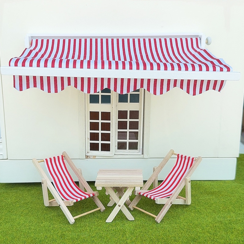 Outdoor Toys For Kids - 1/12 Dollhouse Simulation Awning Model Dollhouse