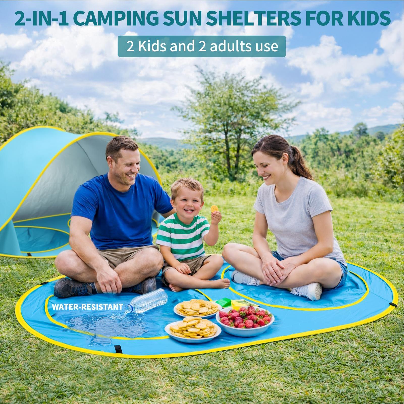 Kid Beach Tent With Pool UV Pr - Kids Outdoor Grill 评论和价格