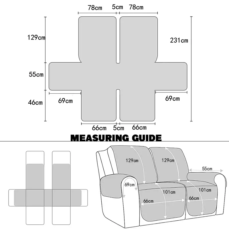 1/2/3 Seater Recliner Sofa Cov - Kids Outdoor Lounge Chair 评论和价格