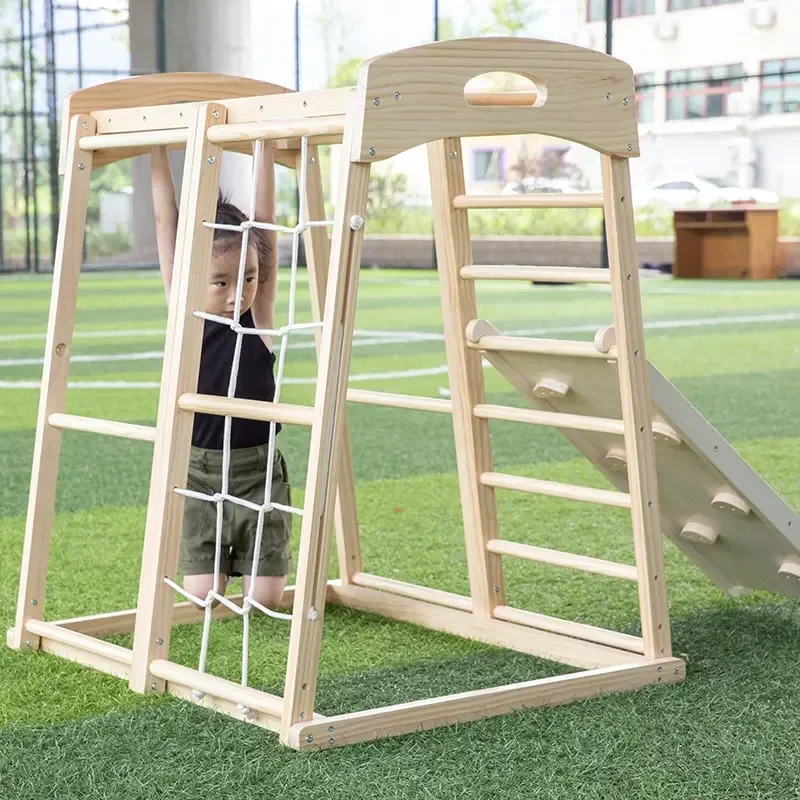 Wooden Climbing Frame Playgrou - Kids Outdoor Wooden Climbing Frame 评论和价格