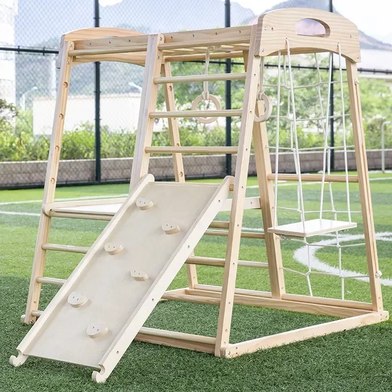 Wooden Climbing Frame Playgrou - Kids Outdoor Wooden Climbing Frame 评论和价格