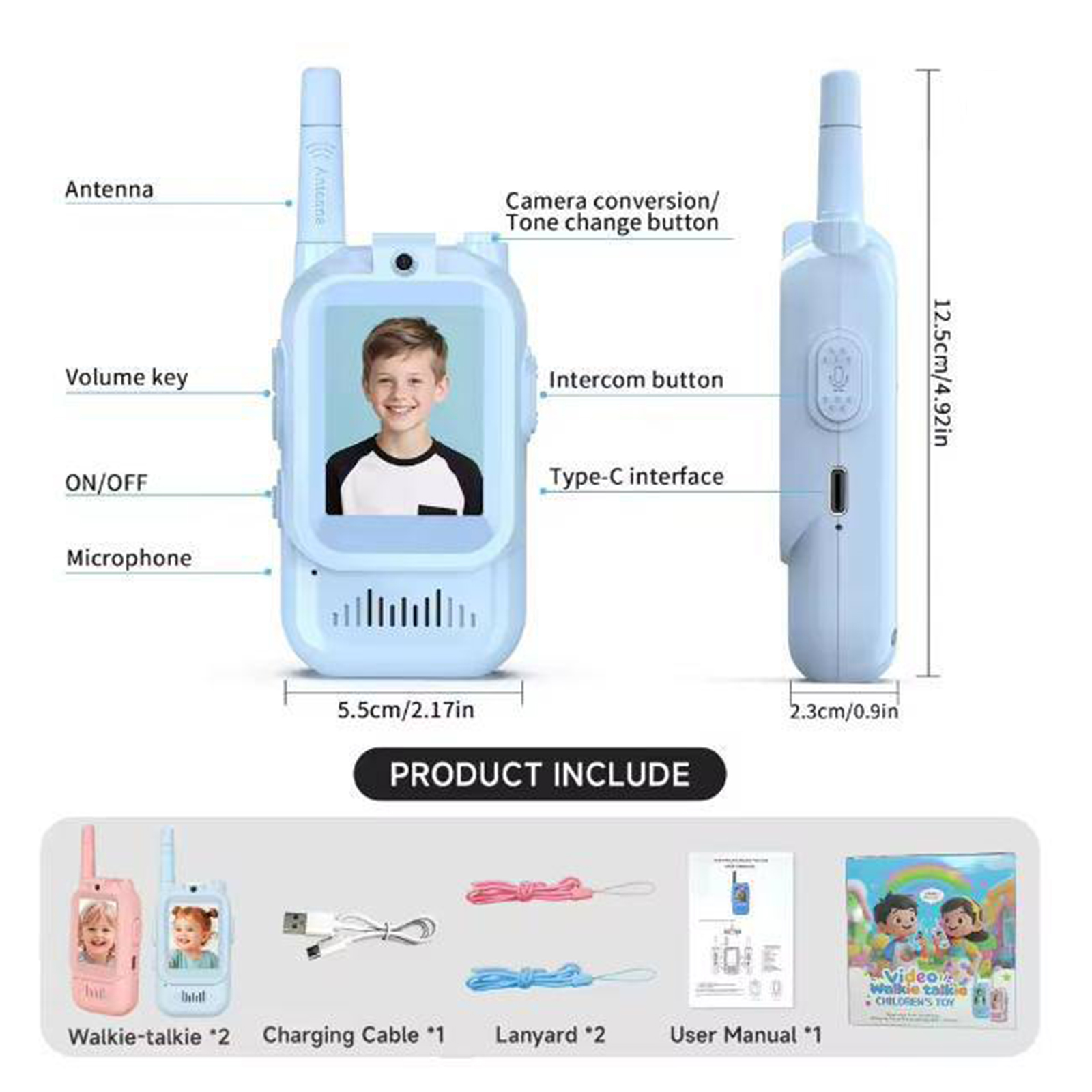2 Pack Video Walkie Talkies To - Kids Outdoor Voices 评论和价格