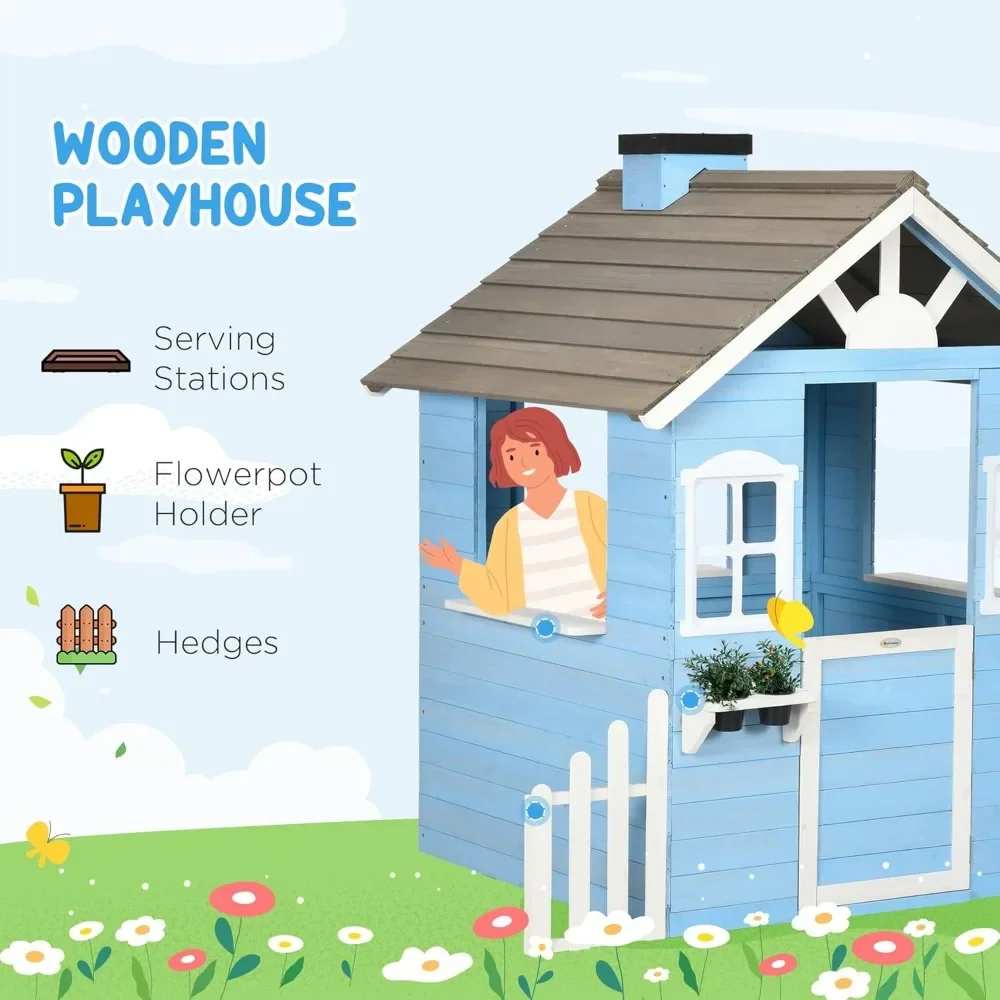 Playhouse For Kids Outdoor Cou - Kids Outdoor Playhouse 评论和价格