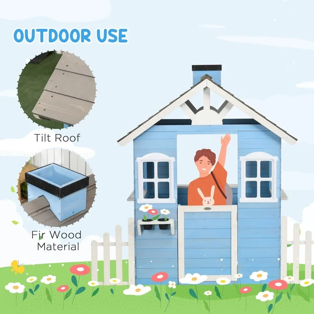 Playhouse For Kids Outdoor Cou - Kids Outdoor Playhouse 评论和价格