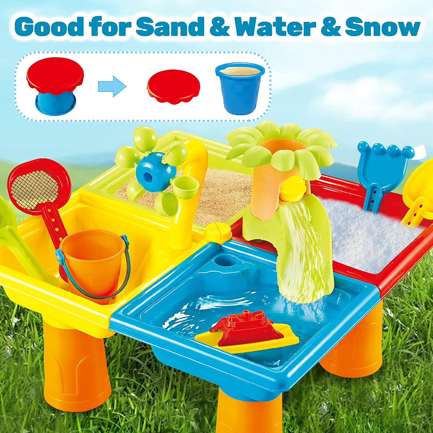 Beach Table Sand Play Toys Chi - Kids Outdoor Water Table 评论和价格