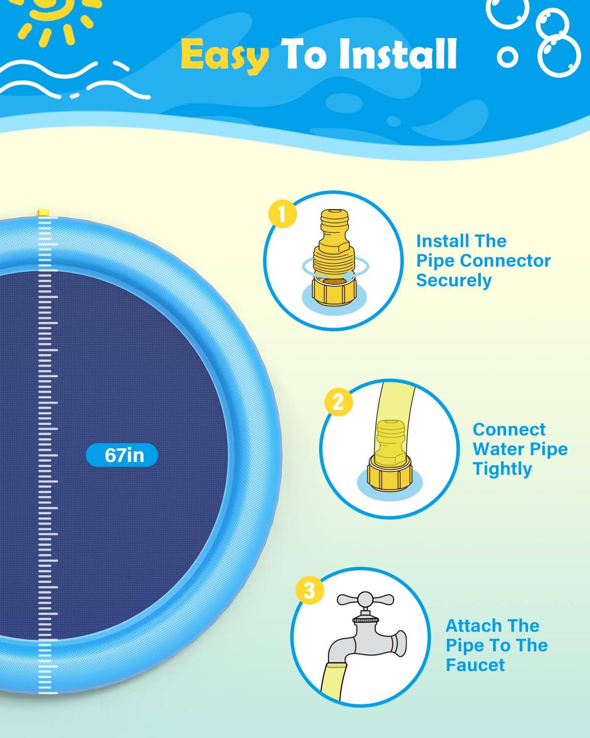 Dog Splash Pad Thick Sprinkler - Sprinkler Splash Pad 评论和价格