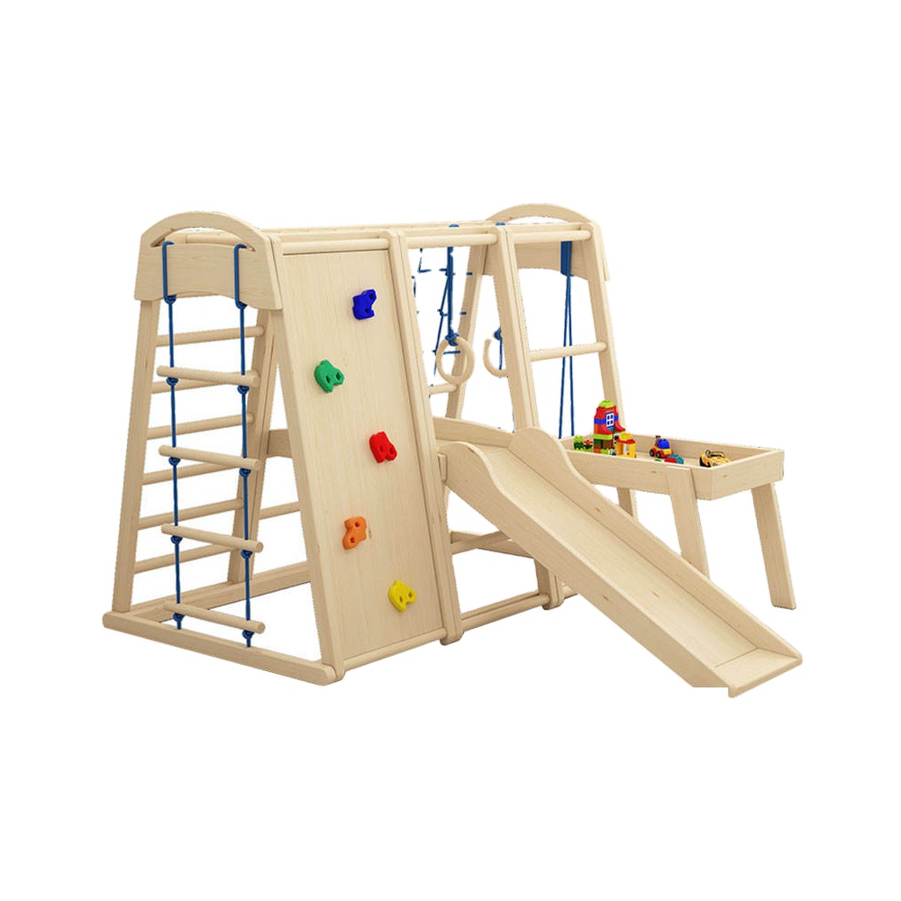 Indoor Outdoor Wooden Children - Kids Outdoor Wooden Climbing Frame 评论和价格