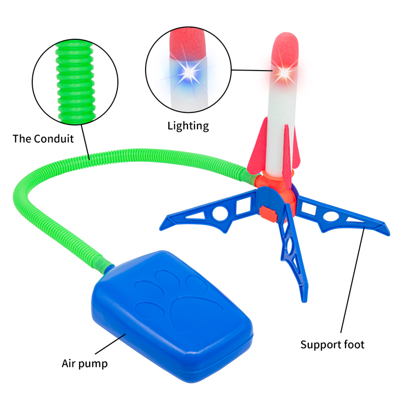 Kids Foot Pedal Air Pump Rocke - Kids Outdoor Jumping 评论和价格