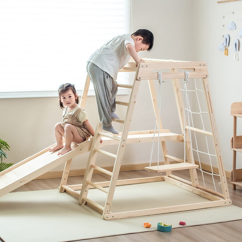 Jungle Gym Kids Outdoor Solid  - Kids Outdoor Wooden Climbing Frame 评论和价格