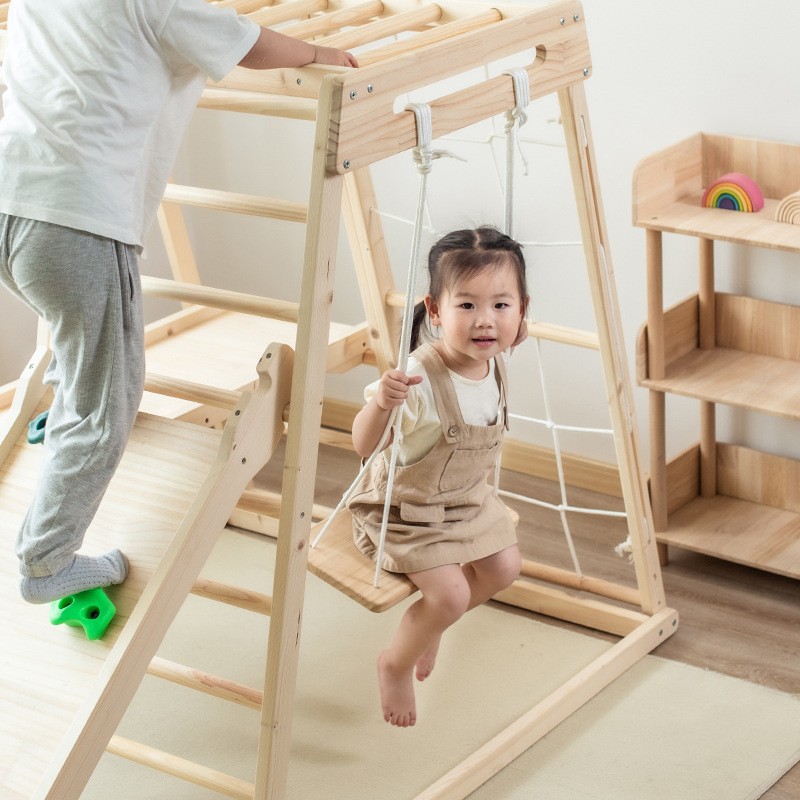 Jungle Gym Kids Outdoor Solid  - Kids Outdoor Wooden Climbing Frame 评论和价格