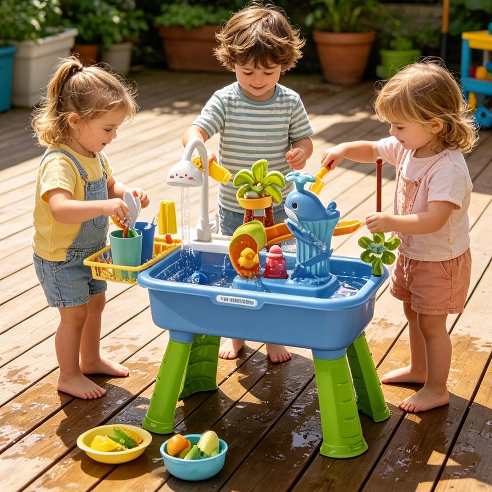 Children's kitchen toys electr - Kids Outdoor Water Table 评论和价格