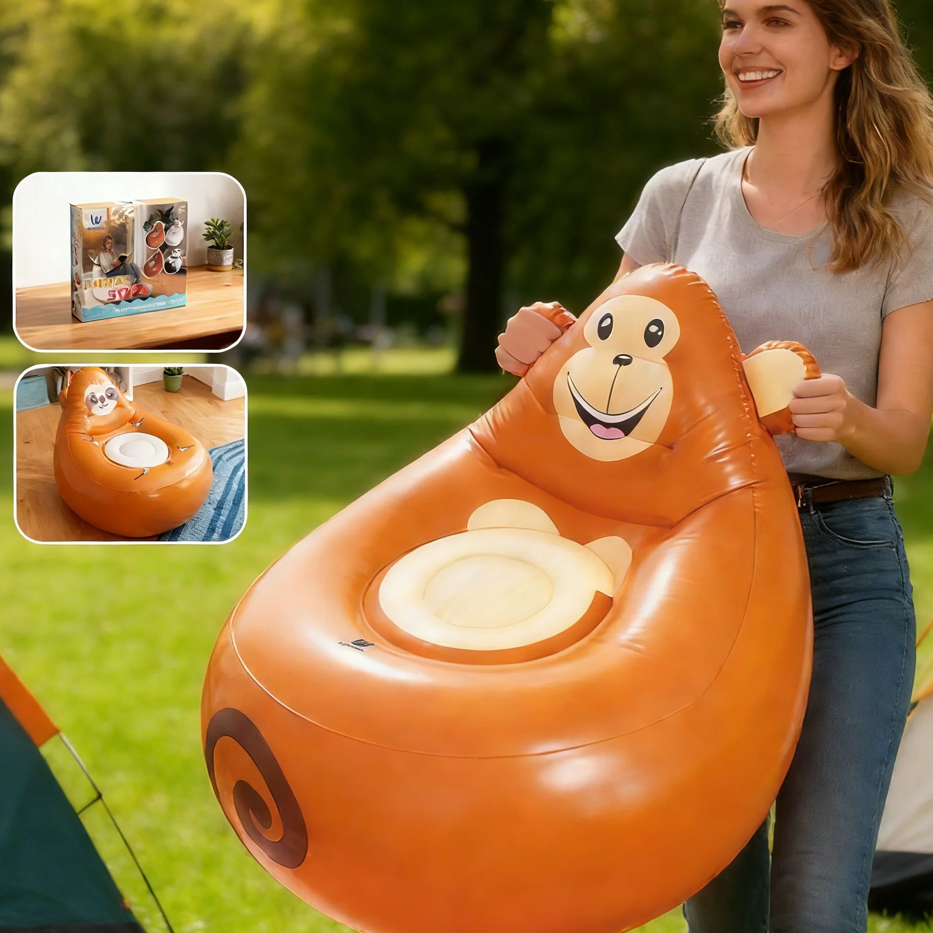 Inflatable Lazy Sofa Kids Cart - Kids Outdoor Lounge Chair 评论和价格