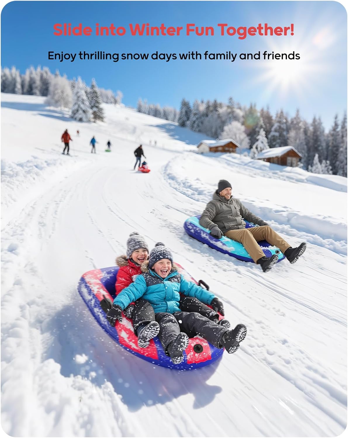 QPAU Inflatable PVC Snow Sled  - Outdoor Toys For Kids 评论和价格