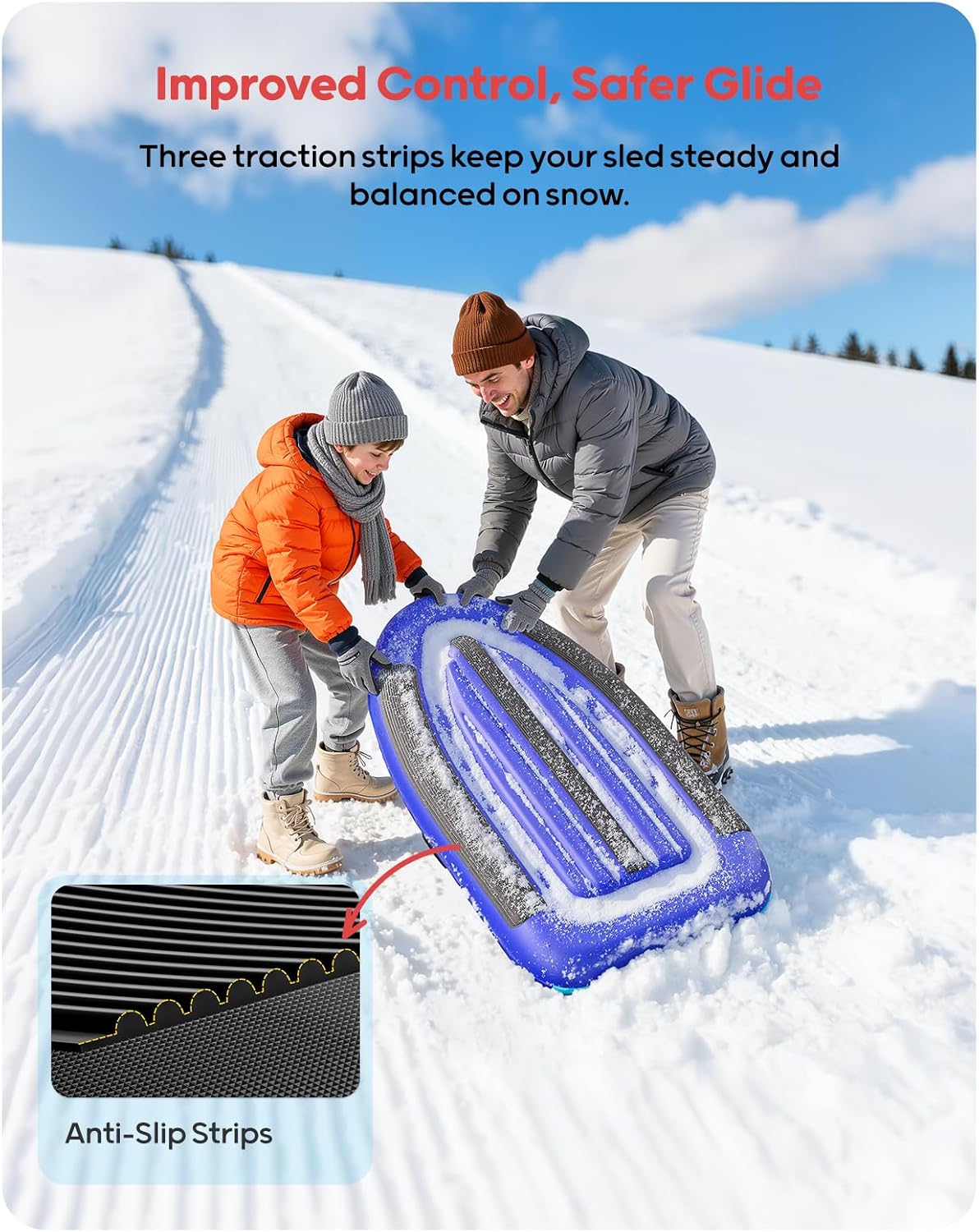 QPAU Inflatable PVC Snow Sled  - Outdoor Toys For Kids 评论和价格