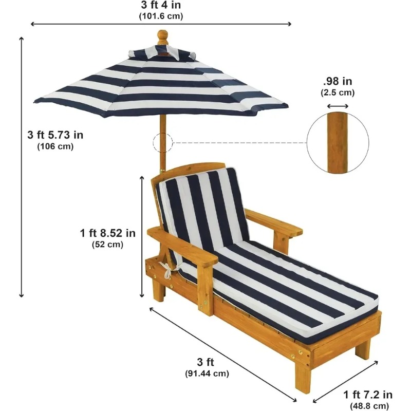 t Outdoor Wooden Chaise , Back - Kids Outdoor Umbrella Chair 评论和价格