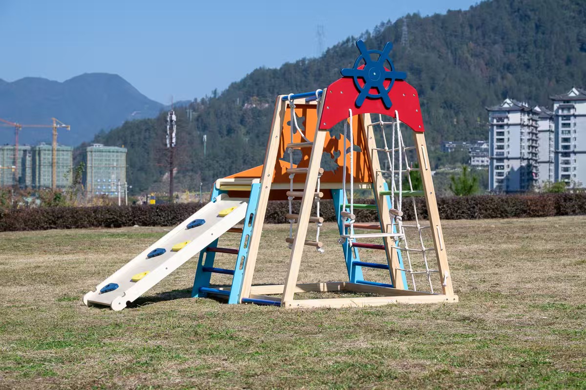 Large Solid Wood Climbing Fram - Kids Outdoor Wooden Climbing Frame 评论和价格