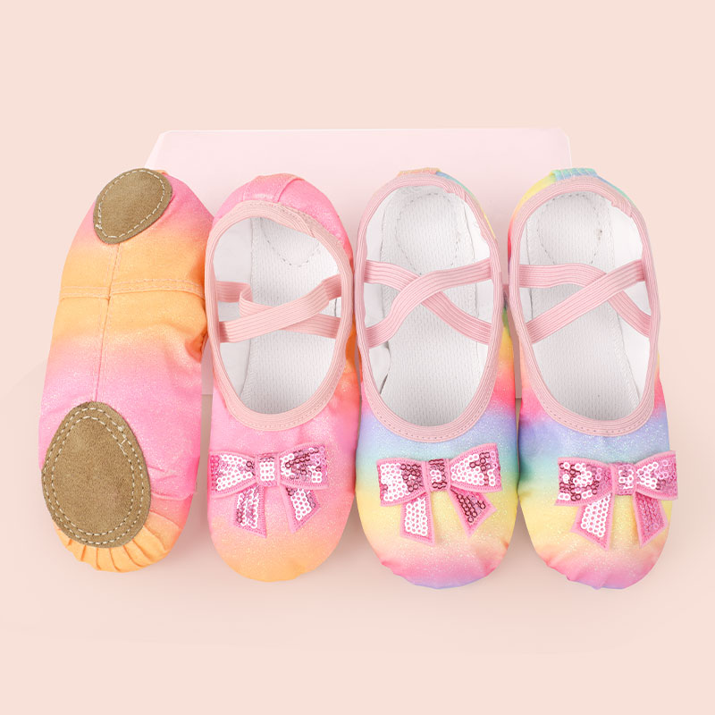 Girls Ballet Shoes PU Dance Sh - Kids Indoor Outdoor Slippers 评论和价格