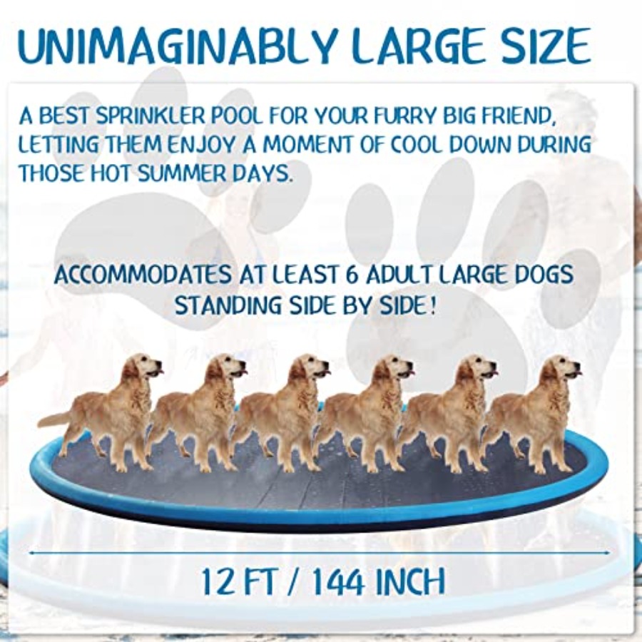 12 ft Extra Large Non Slip Spl - Sprinkler Splash Pad 评论和价格