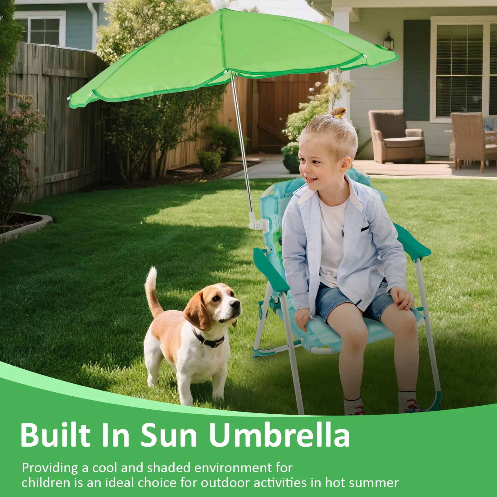 Kids Folding Beach Chair With  - Kids Outdoor Lounge Chair 评论和价格
