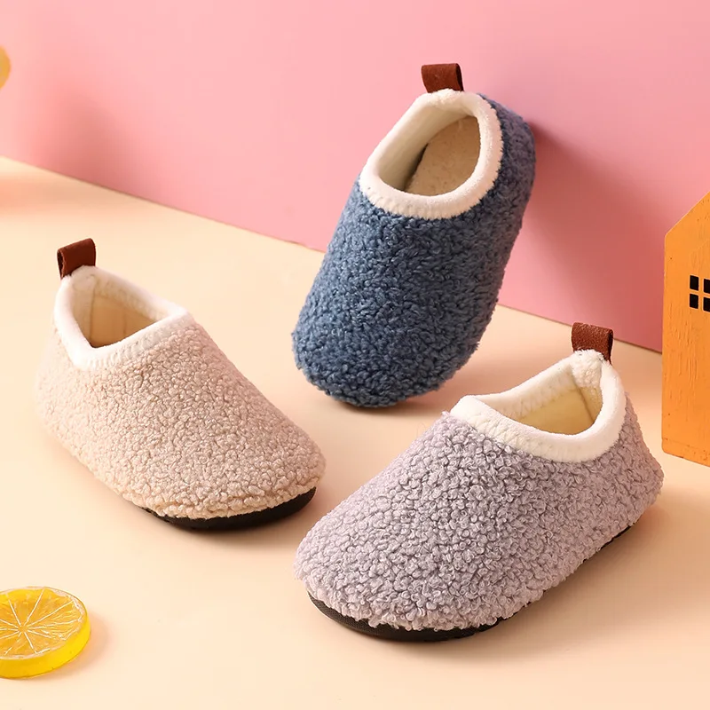 Children Cotton Slippers Solid - Kids Indoor Outdoor Slippers 评论和价格