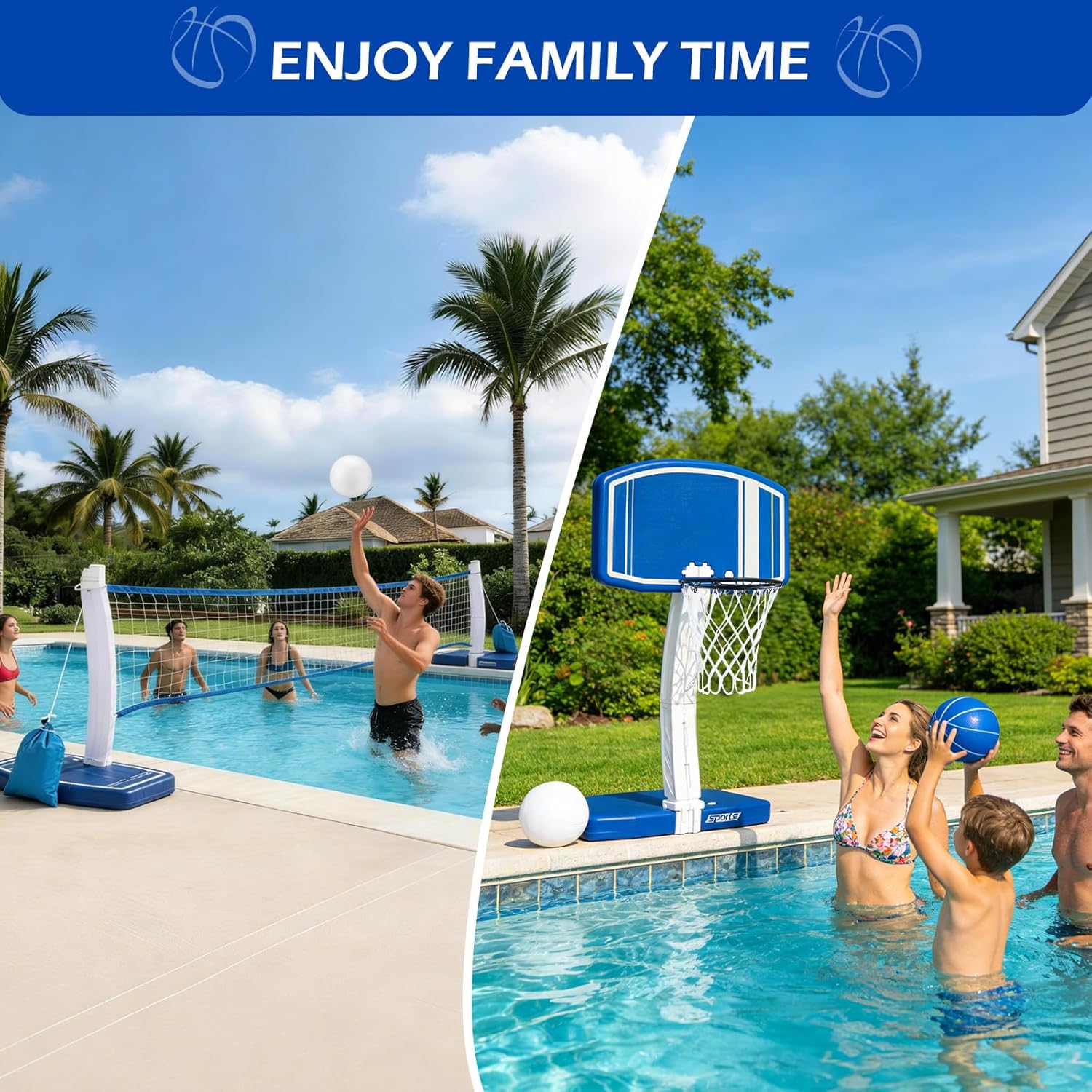 Above Ground Pool Basketball H - Outdoor Toys For Kids 评论和价格