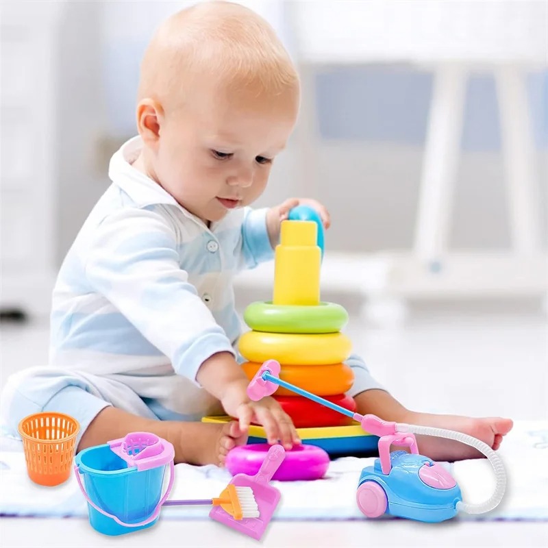 9PCS Mini Cleaning Toy Set - D - Kids Outdoor Broom 评论和价格