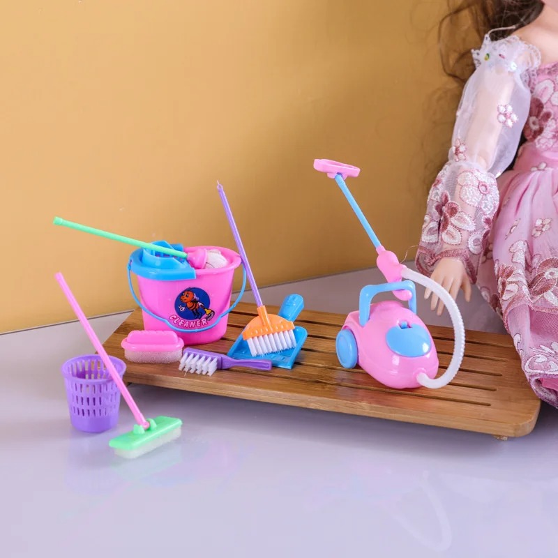 9PCS Mini Cleaning Toy Set - D - Kids Outdoor Broom 评论和价格