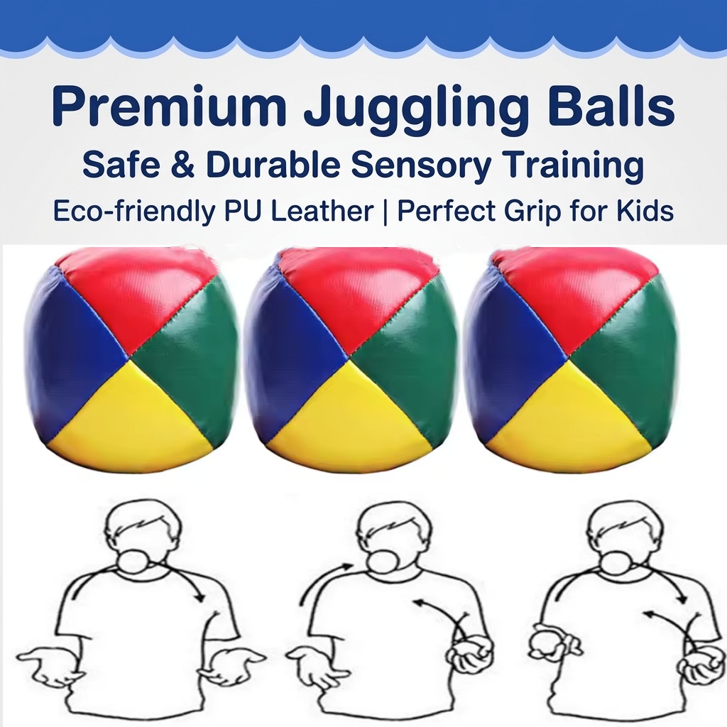 3/6pcs PVC Juggling Balls Leat - Outdoor Toys For Kids 评论和价格