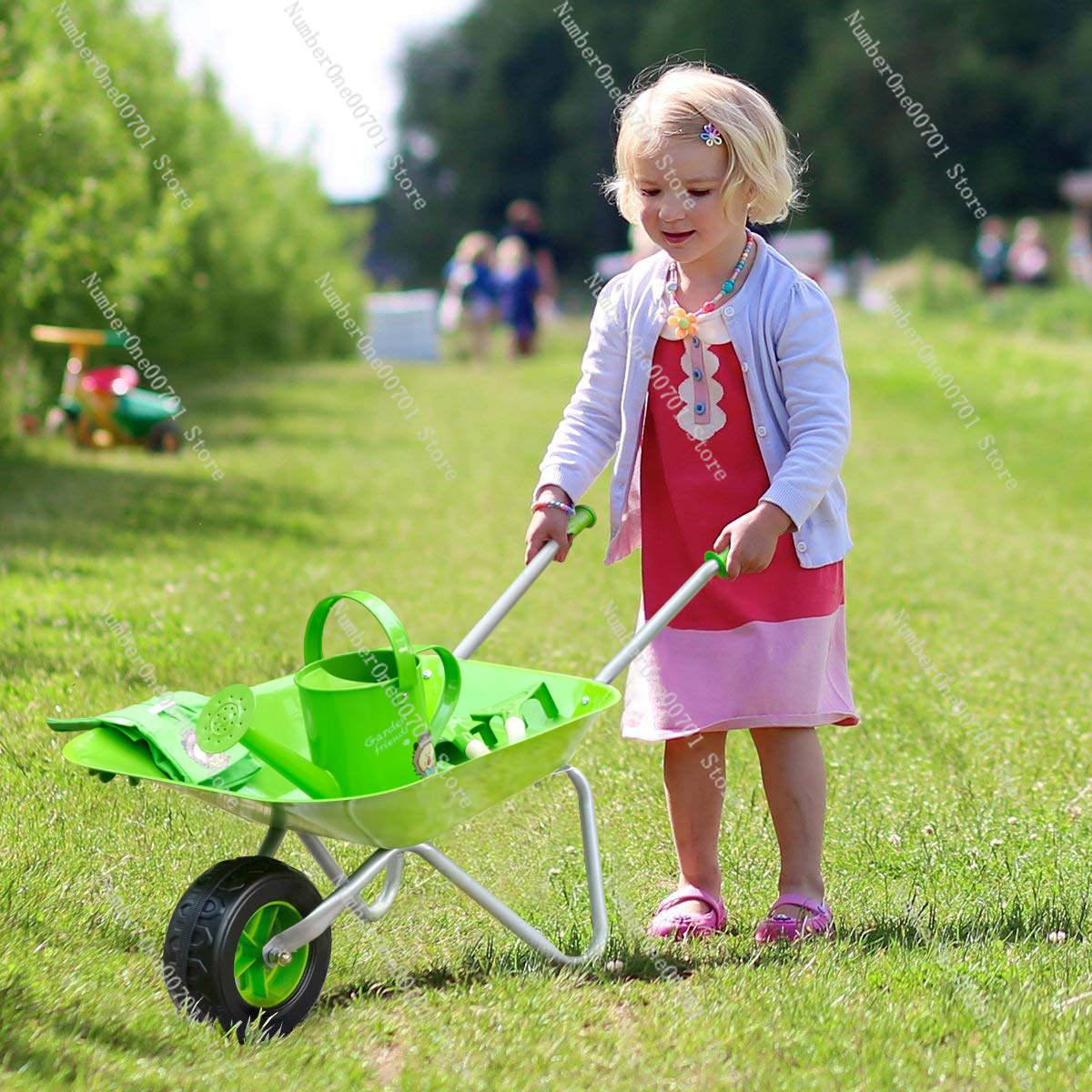 Kids Outdoor Wheelbarrow, Gree - Kids Outdoor Activities 评论和价格