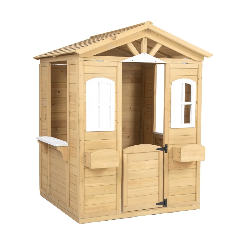 Modern Classic Solid Wood Play - Kids Outdoor Playhouse 评论和价格