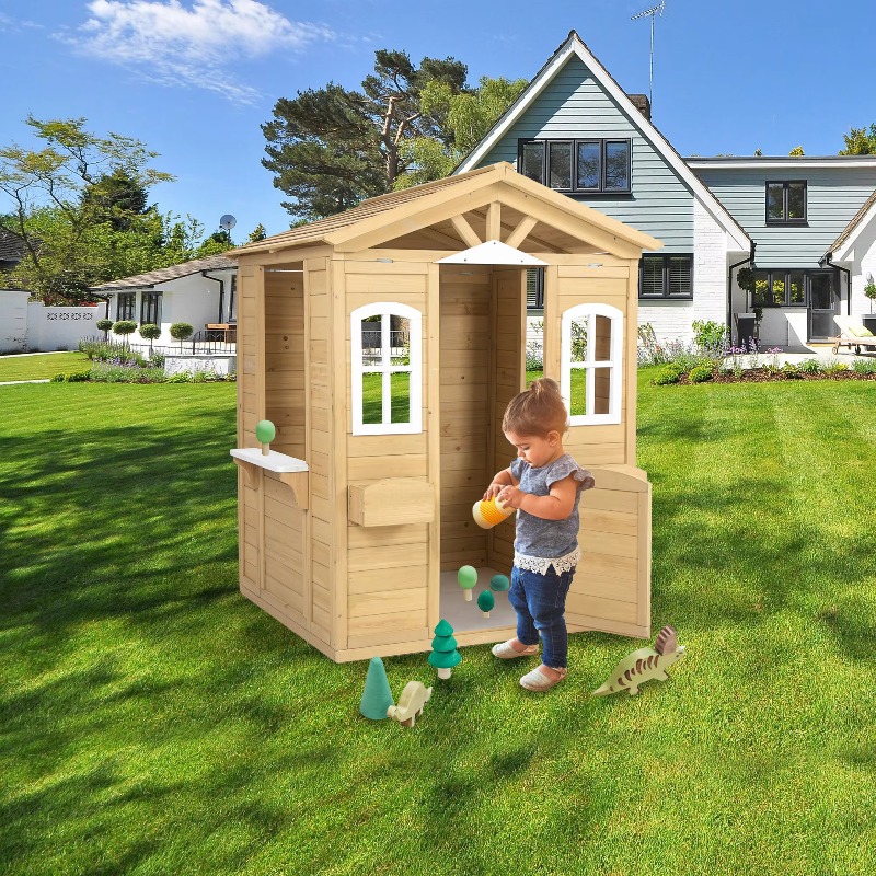 Modern Classic Solid Wood Play - Kids Outdoor Playhouse 评论和价格